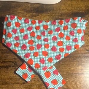 Strawberry 🍓 Dog Bib Handcrafted